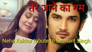 Neha Kakkar Tribute To Sushant Singh Rajput | Sushant Singh Rajput | Tere Jaane ka  Gum.