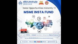 IOB's MSME Instafund is here to help! Let's grow together