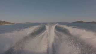 Sportbootfahrt Kroatien Heckwelle / Boat Croatia backwards (HD)