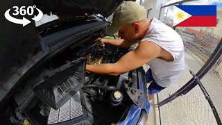 Under The Hood in 360° Investigating a Vacuum Leak in an Old Mitsubishi Space Gear Engine