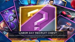 INJUSTICE 2 MOBILE | LABOR DAY RECRUIT CHEST DOUBLE CHANCE AT LEGENDARY !!!