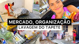 LAVEI O TAPETE, FIZ COMPRAS DO MÊS NO ATACADÃO, E ORGANIZEI A CASINHA