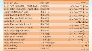 Learn Time , Day & Month in German Language (with English & Urdu) #German #Deutsch