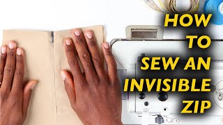 How To Sew An Invisible Zip (Concealed Zip) | Sewing For Beginners & Intermediate