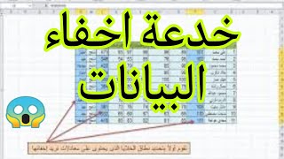 تعلم اخفاء البيانات في الاكسل وظهورها