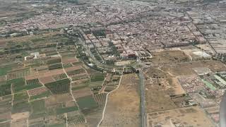 Take off at Valencia Airport and landing at Toulouse Airport, easyJet EJU1756, july 7th 2019..