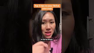 3 TIPS to help you pass your interview with #TikTok! #shorts #jobinterview