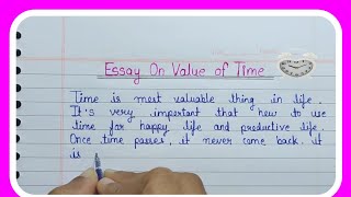 Essay On Value Of Time || Paragraph On Value Of Time ||