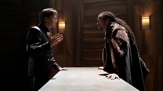 Captain Dylan Hunt confronts Tyr Anasazi, Tyr Anasazi is not fond of being hesitant