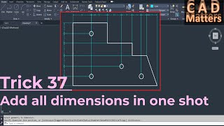 Trick37-Add all dimensions in one shot  ترك 37-اضافة كل الابعاد دفعة  واحدة