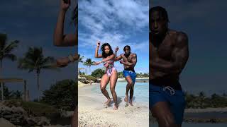 Couple dancing to Dancehall during vacation 🥰 #shorts #viraldances #dancetrends