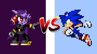 Sonic vs amethia (lilac Black) (sprite animation android animation)