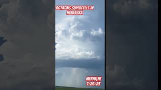 Rotating Supercells are always the Best in Nebraska #weather #stormchaser #supercell