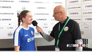 Alina Gnädig (1. FFC Turbine Potsdam) zum Gütersloher Hallenmasters 2024 um den Germeta-Cup