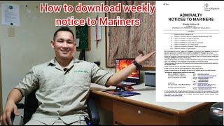 How to download weekly notice to Mariners / Seamans vlog