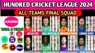 The Hundred 2024 Schedule | The Hundred 2024 Squad | The Hundred Cricket league all teams squad |