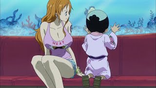 Nami tours Momo around the ship