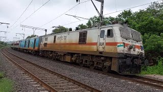 Route Diverted Netravati Express Led By Offlink Izzatnagar WAP-7 Sprints Towards Pune