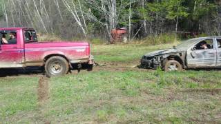 Pontiac Grand am stuck in a hole