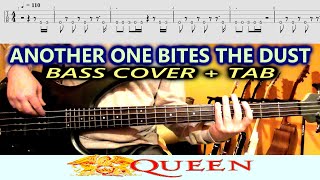 Another One Bites The Dust BASS TAB COVER Queen | LESSON TUTORIAL | Play Along