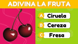 Adivina el nombre de la fruta 🍐🍒| ¿Cuántas frutas conoces? 😎| Trivia frutas