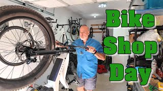 Working on the Ebikes in the Bike Shop