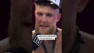 Jake Paul's words for critics after his KO victory over Andre August #PaulAugust #jakepaul