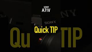 SHOOTING on Sony A7IV SLOG |Quick TIP!