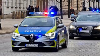 Motorcade with new police Renault Megane. Kolumna alarmowo z nowym Renault Megane policji.