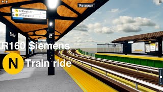 ROBLOX: R160 Siemens (N) Train ride from Ditmars Blvd to Queensboro Plaza