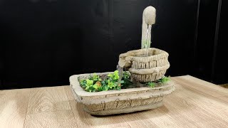 Beautiful very nice table top waterfall fountain water fountain making at home