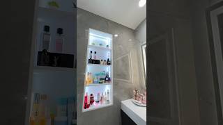 Reorganizing my skincare wall #asmr #skincare #cleangirlaesthetic #bathroom #skincareproducts