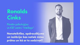 Ronalds Cinks video konferencē "Paliec mājās - paliec cilvēks"