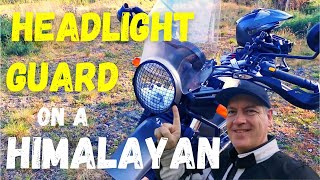 The best headlight grille? I install a mesh guard from Hitchcocks on the Royal Enfield Himalayan.