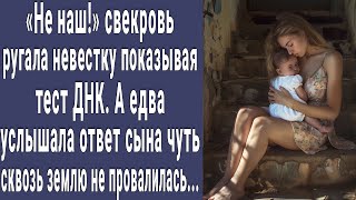 Не наш! сказала свекровь невестке и показала текст ДНК. А едва услышала ответ сына побледнела...