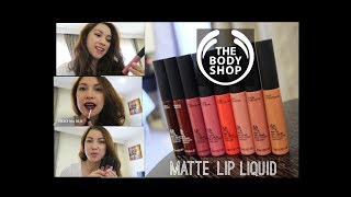 THE BODY SHOP MATTE LIP LIQUID SWATCHES - karenferreras