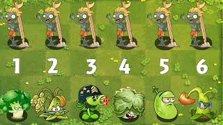 Pvz 2 Gameplay - Which Pea & Other Plant Can Defeat Surfer Zombie With 5 Plant Food ？