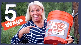 5 Ways to use Home Depot Buckets Camping!