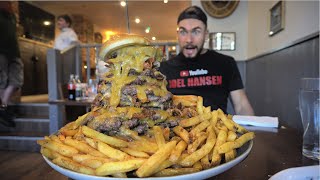 MONSTER 20 PATTY BURGER CHALLENGE (£100 Prize To Beat A 3 Year Old Record) Uncut With Eating Sounds