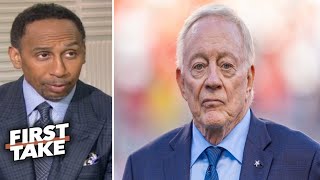 FIRST TAKE | "Stephen A. Rips Into Jerry Jones: 'Stop Blaming the Sun for Cowboys' Problems!'"