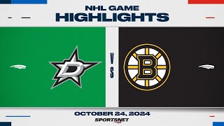 NHL Highlights | Stars vs. Bruins - October 24, 2024