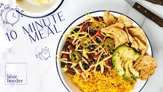 SUPER FAST VEGAN MEALS // BURRITO BOWL // 10 minute RECIPE