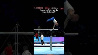 He caught in a handstand🤯 #gymnastics #perfect #parallelbars