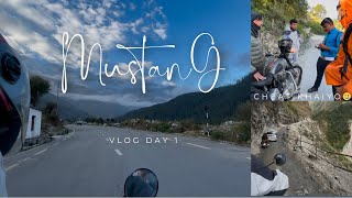 Mustang Ride Day 1 | Dangerous Road of Nepal | Traffic Fine 😭| #Wanderwithmrwin #nepal #mustangnepal