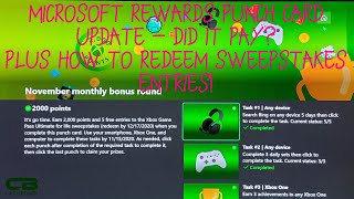 November Monthly Bonus Round Microsoft Rewards Punch Card Update! Did it Pay? Plus How to Redeem!