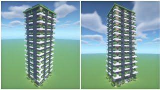 How To Build a Modern Apartment Building/Skyscraper in Minecraft - Minecraft Tutorial