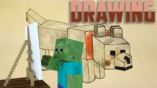 Monster School: Drawing - Minecraft Animation | Cute Drawings