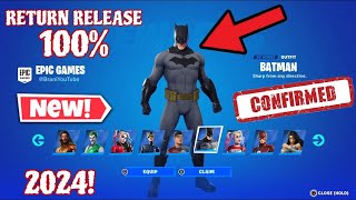 DC SKINS RETURN RELEASE DATE IN FORTNITE ITEM SHOP 2024!