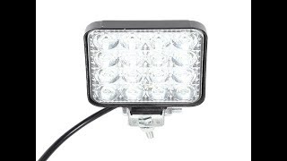 16LED 48W Work Light Car 12V 24V LED Spotlight Bar 6500K Waterproof