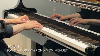 Haydn - Sonata in G major Hob.XVI-27 2nd mov.　／　ハイドン：ソナタ　ト長調　Hob.XVI-27　第2楽章　メヌエット